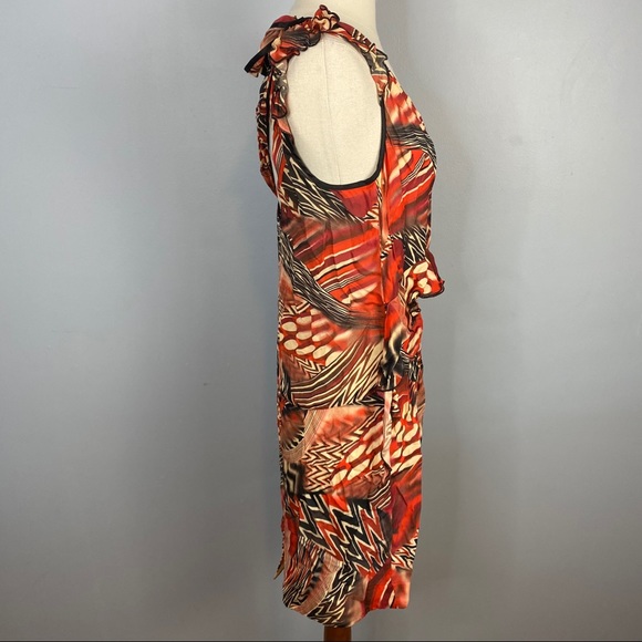 Cue Womens Size 12 Flared Dress Lettuce Hem - Picture 6 of 8